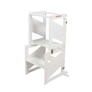 Childcare 2-in-1 Convertible Learning Tower - White - Baby Gifts Australia
