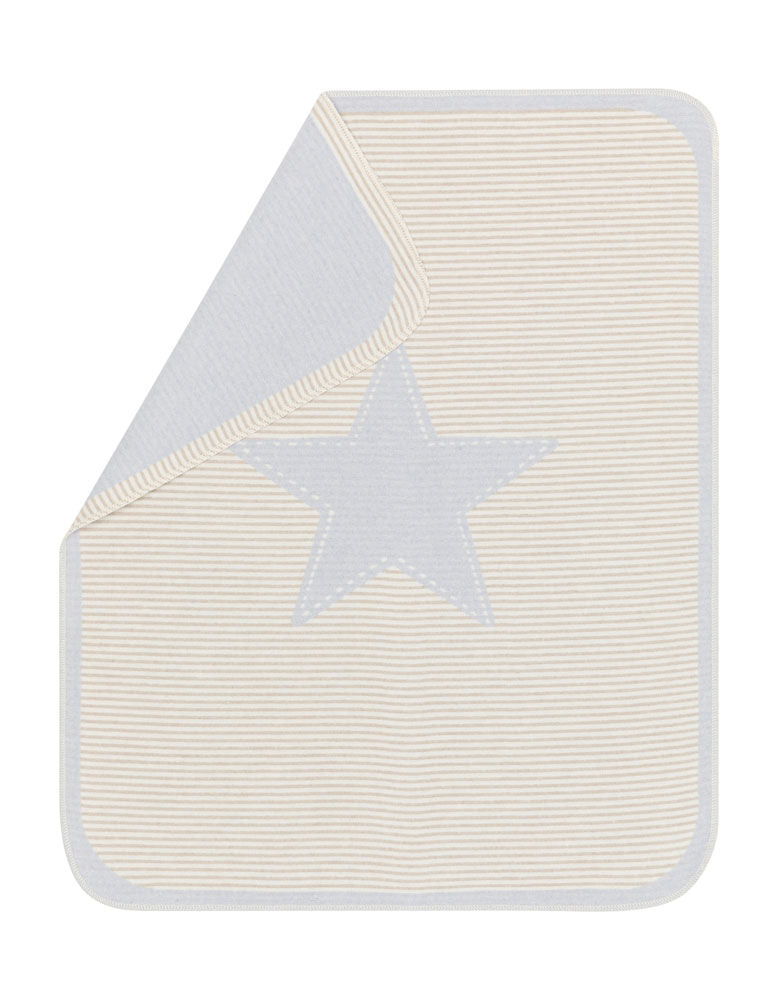 David Fussenegger Light Blue Star Juwel Bassinet Blanket