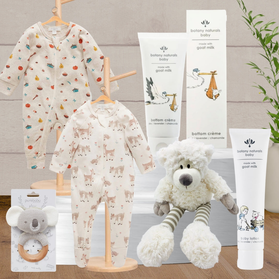 Neutral Newborn Baby Essential Hamper - Baby Gifts Australia