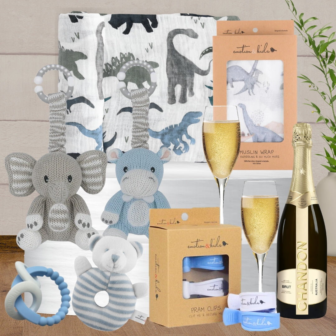 Blue Bubble and Rattle Baby Shower Gift - Baby Gifts Australia
