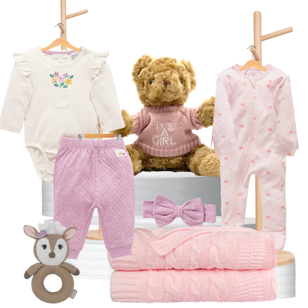 Newborn Baby Girl Growsuit Gift Hamper