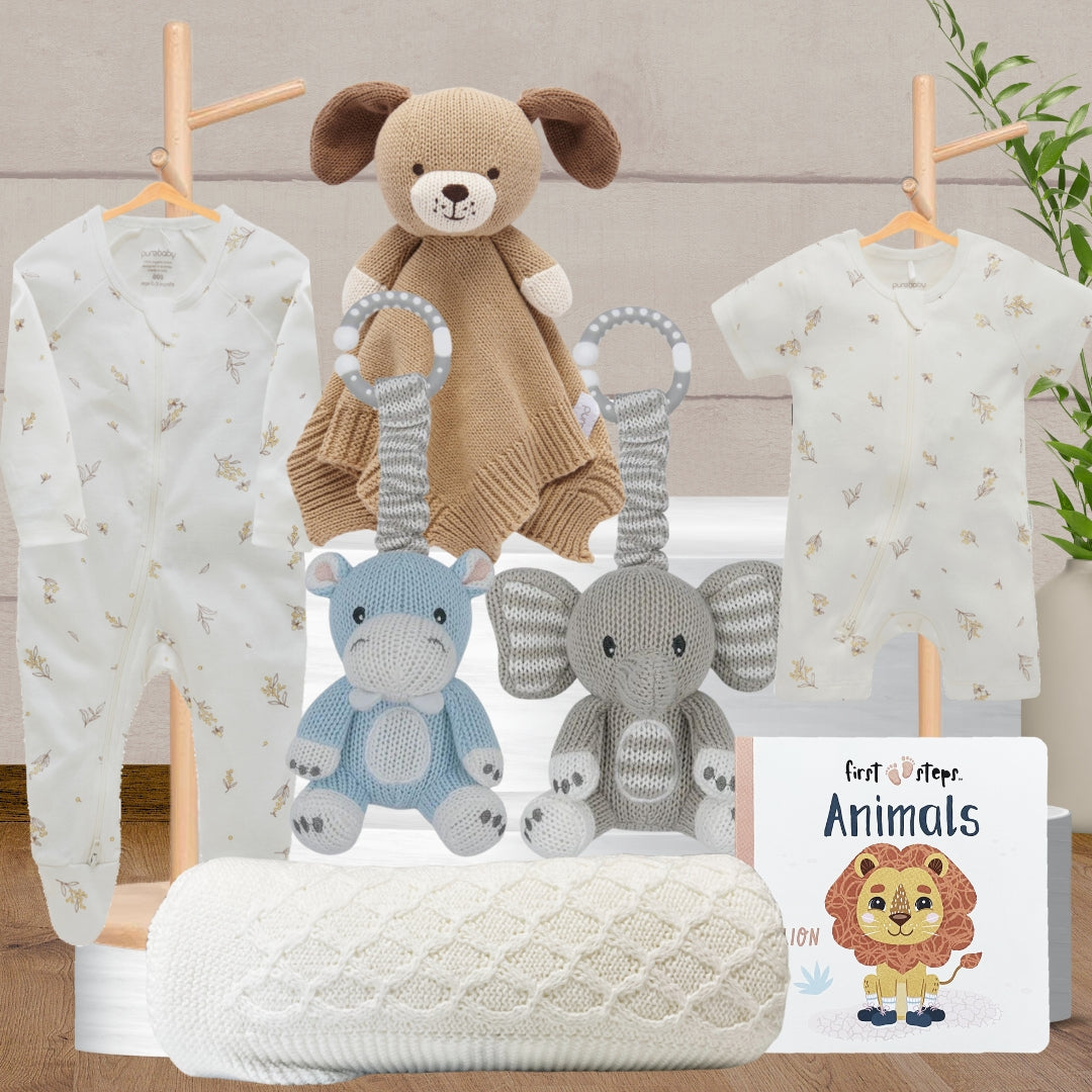 Pure Baby Snuggles Hamper - Baby Gifts Australia