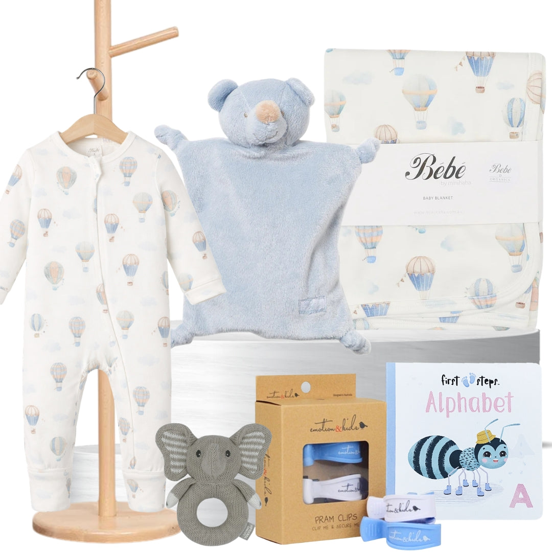 Pure Baby Boy Snuggles Hamper