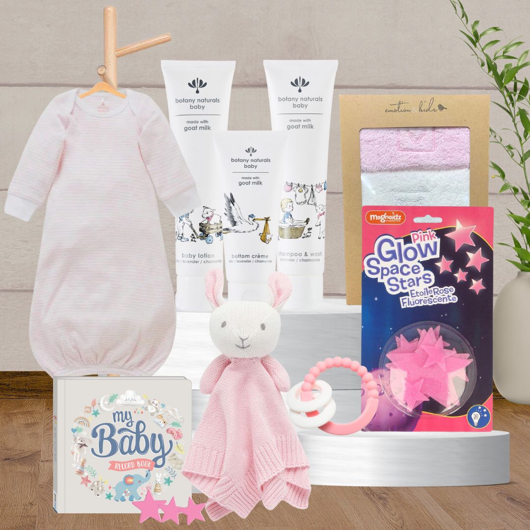 Baby Girl Bedtime Essential Hamper - Baby Gifts Australia