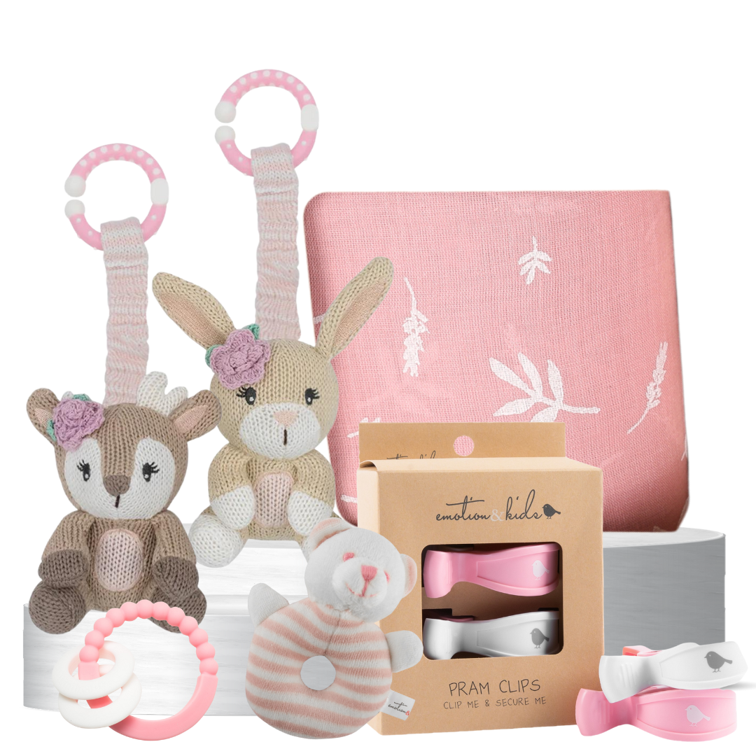 Bunny and Rattles Baby girl Hamper