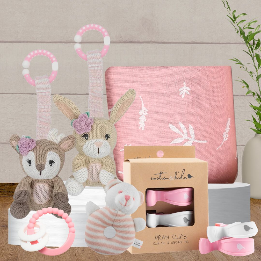Bunny and Rattles Baby girl Hamper - Baby Gifts Australia