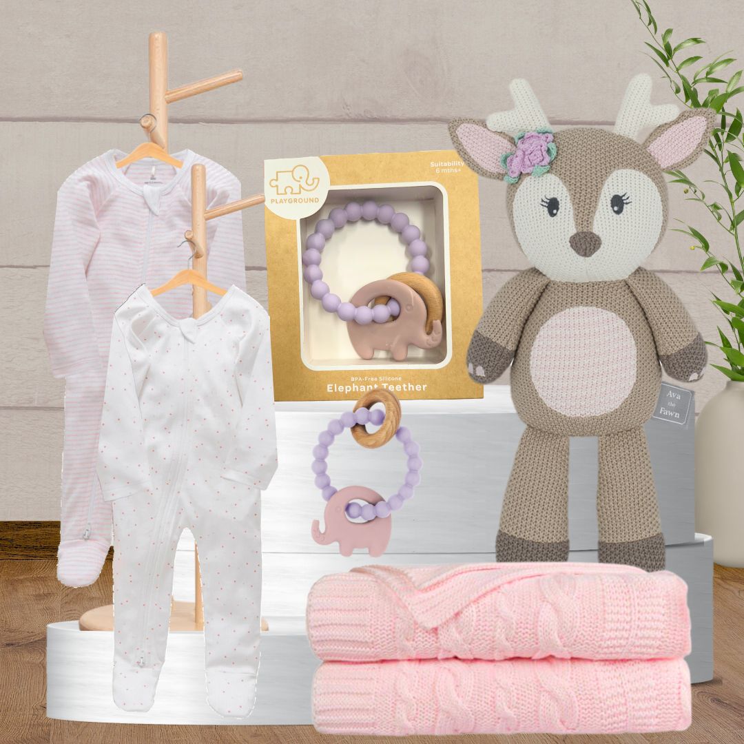 Pink Newborn Snuggle Hamper - Baby Gifts Australia
