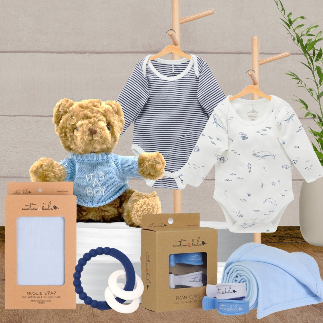 Newborn Little Boy Baby Hamper - Baby Gifts Australia