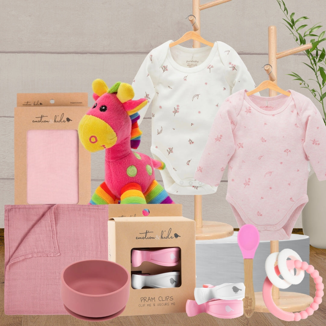 Feed Time Girl Baby Hamper - Baby Gifts Australia