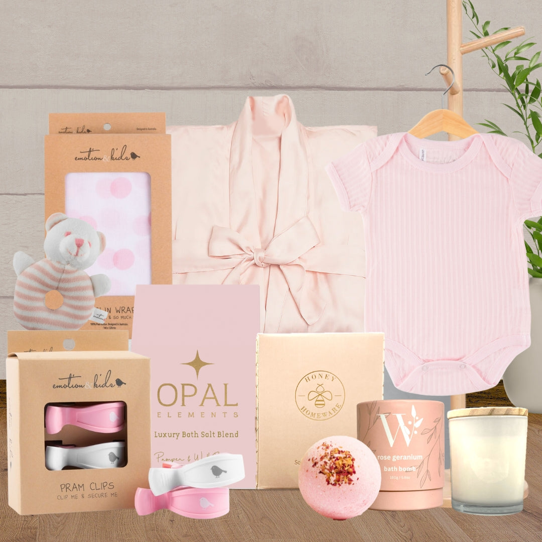 New Born baby Girl and Mum Hamper - Baby Gifts Australia