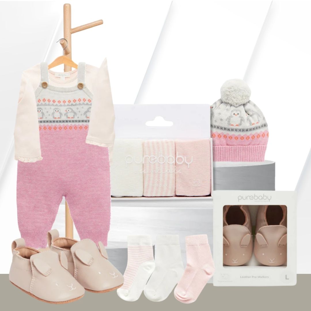 Baby Girl's First Shoes Hamper