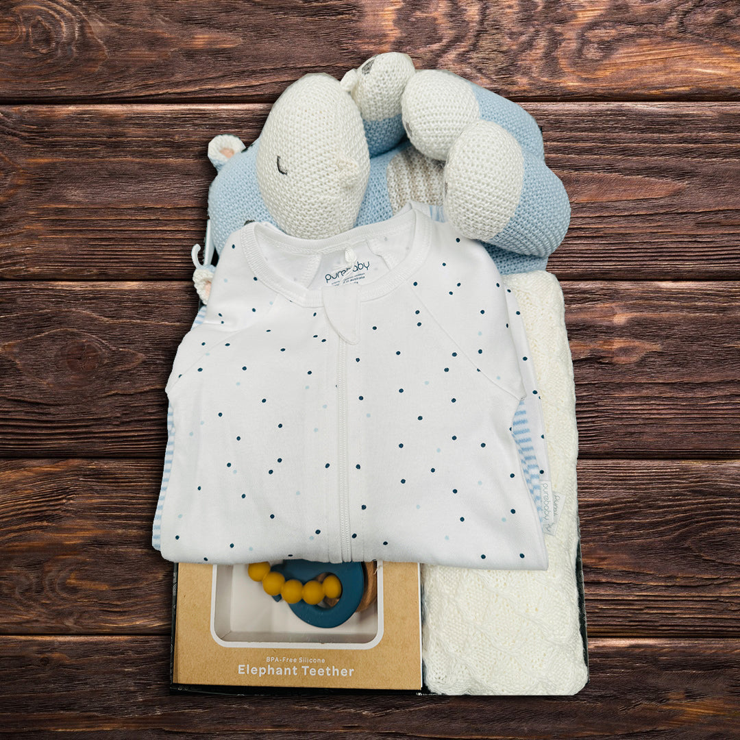 Blue Nighttime Snuggle Baby Hamper - Baby Gifts Australia