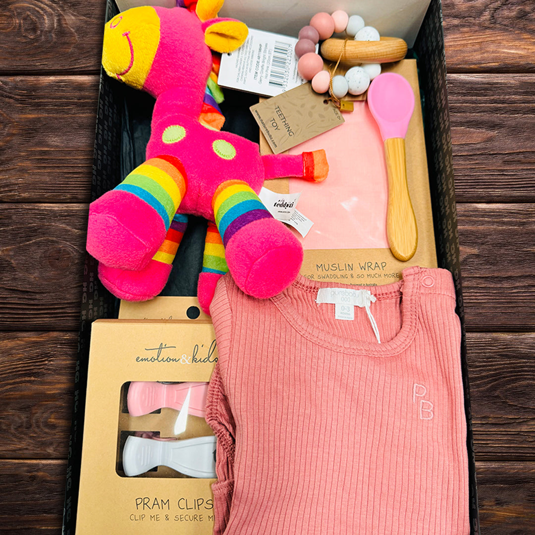 Feed Time Girl Baby Hamper - Baby Gifts Australia