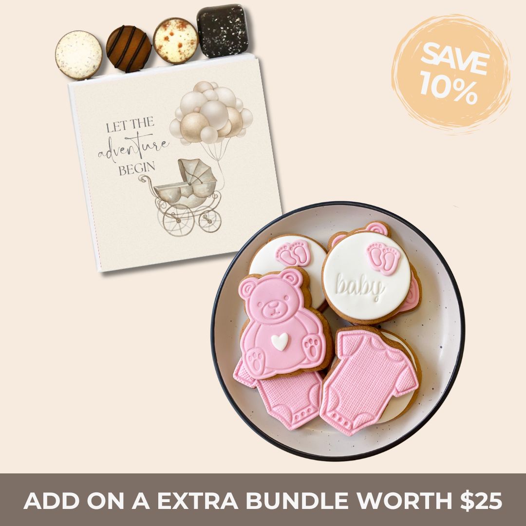 Baby Shower Girl Chocolates & Cookies - Baby Gifts Australia