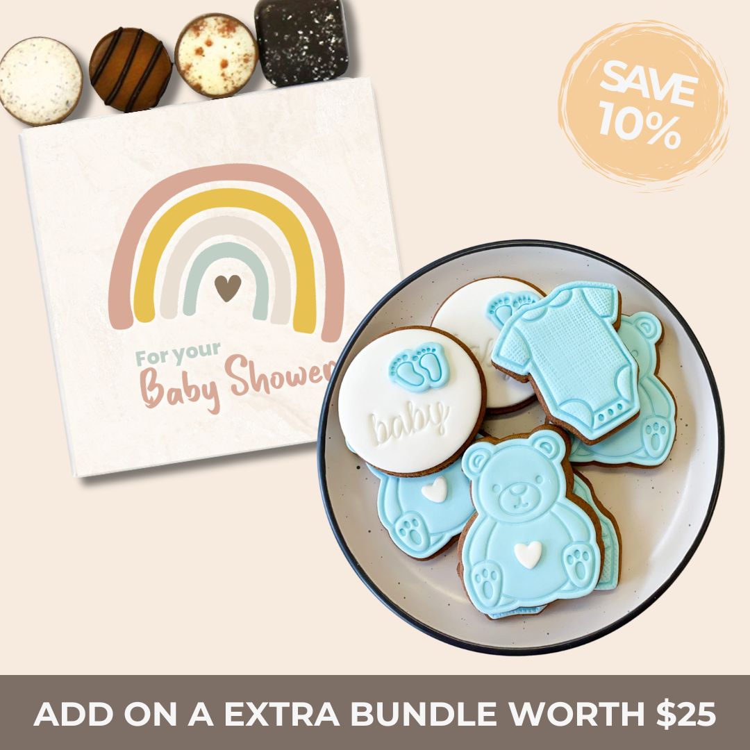 Baby Shower boy Chocolates & Cookies - Baby Gifts Australia