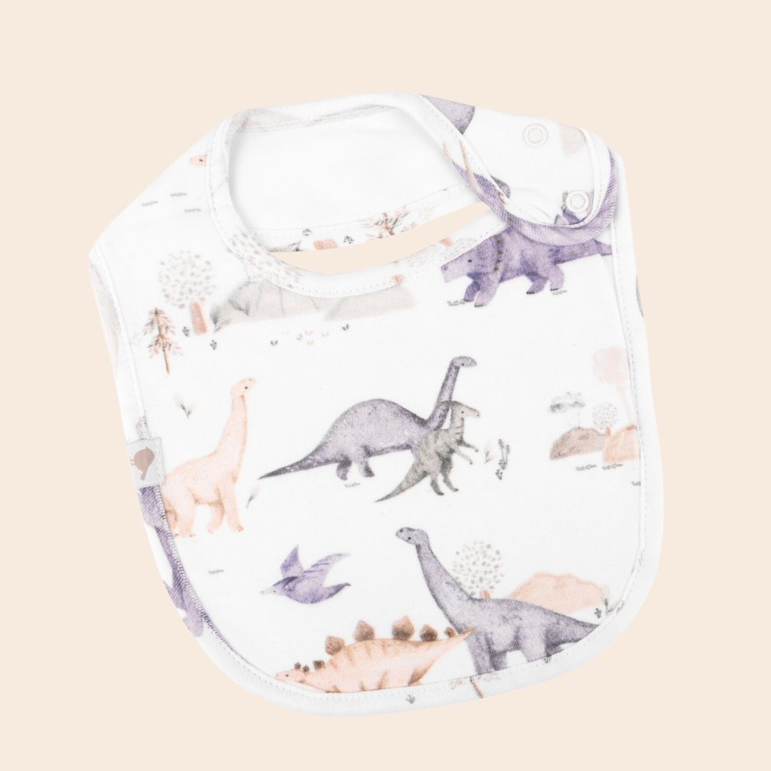 Dinosaurs Adventure Organic Cotton Bib - Baby Gifts Australia