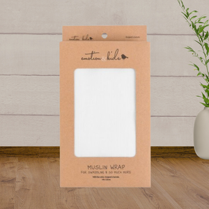 Emotion & Kids White Muslin Wrap - Baby Gifts Australia