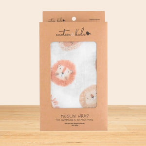 Emotion & Kids Lions Muslin Wrap - Baby Gifts Australia