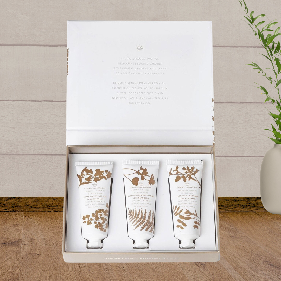 Empire Australia Botanical Gardens Luxe Hand Balm Trio - Baby Gifts Australia