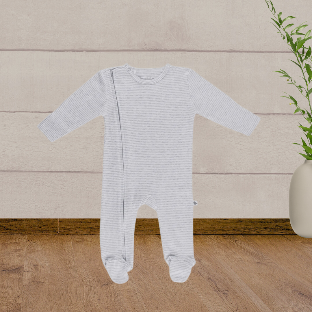 Emotion & Kids Grey Marl Stripe Onesie - Baby Gifts Australia