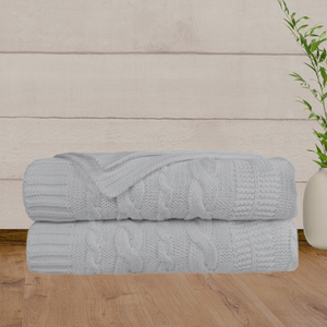 Emotion & Kids Grey Lace Knit Bassinet Blanket - Baby Gifts Australia