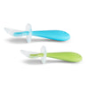 Gentle Scoop 2pk Silicone Training Spoons (Blue/Green) - Baby Gifts Australia