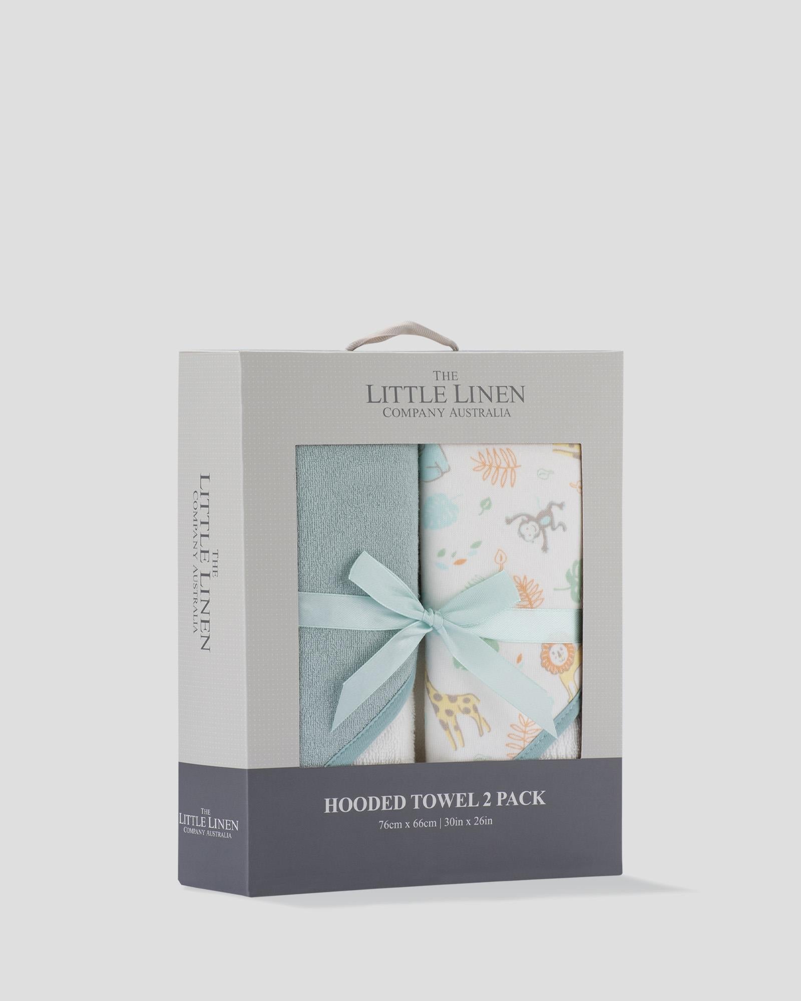 TLLC Hooded Towel 2PK - Savanna Giraffe