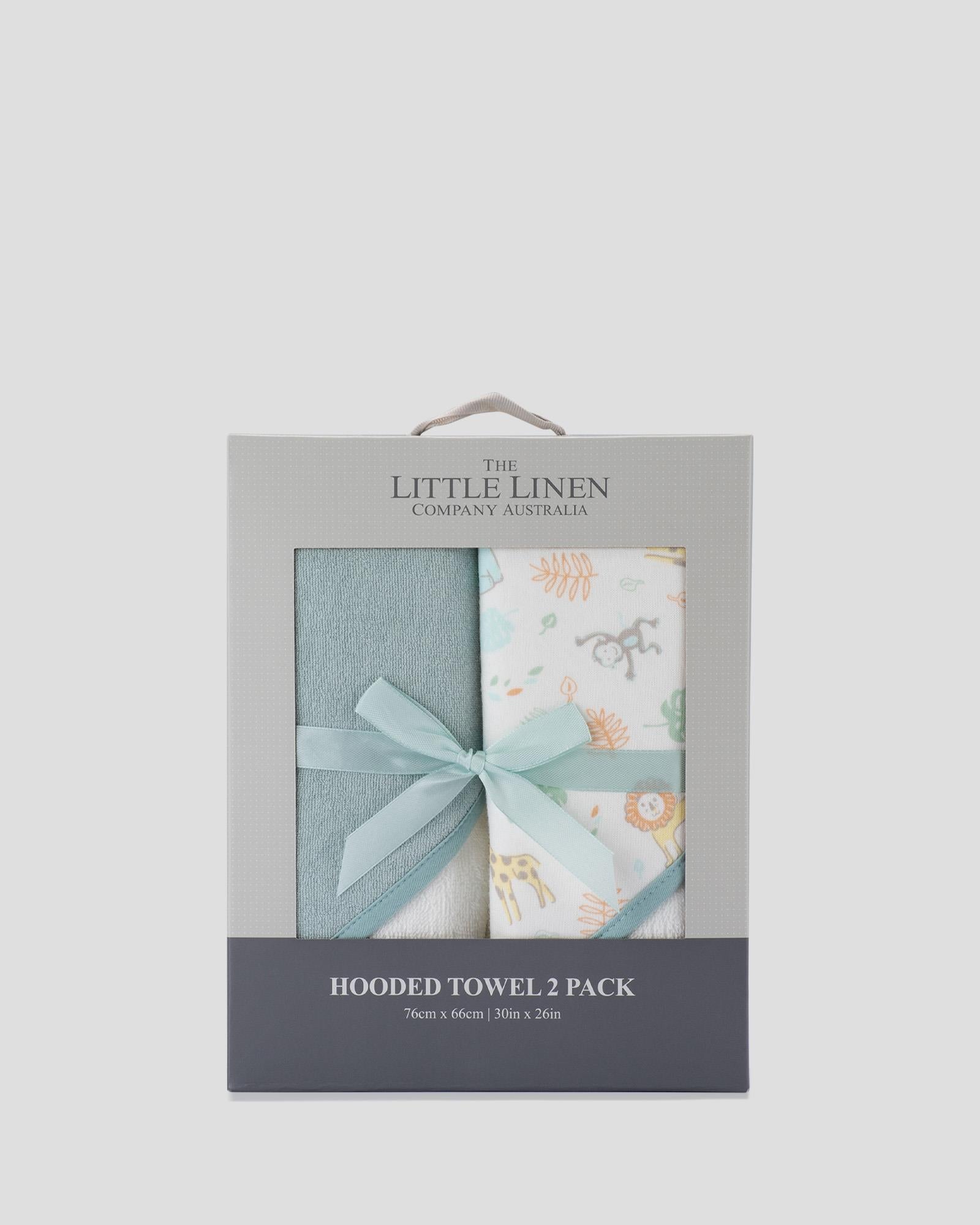 TLLC Hooded Towel 2PK - Savanna Giraffe
