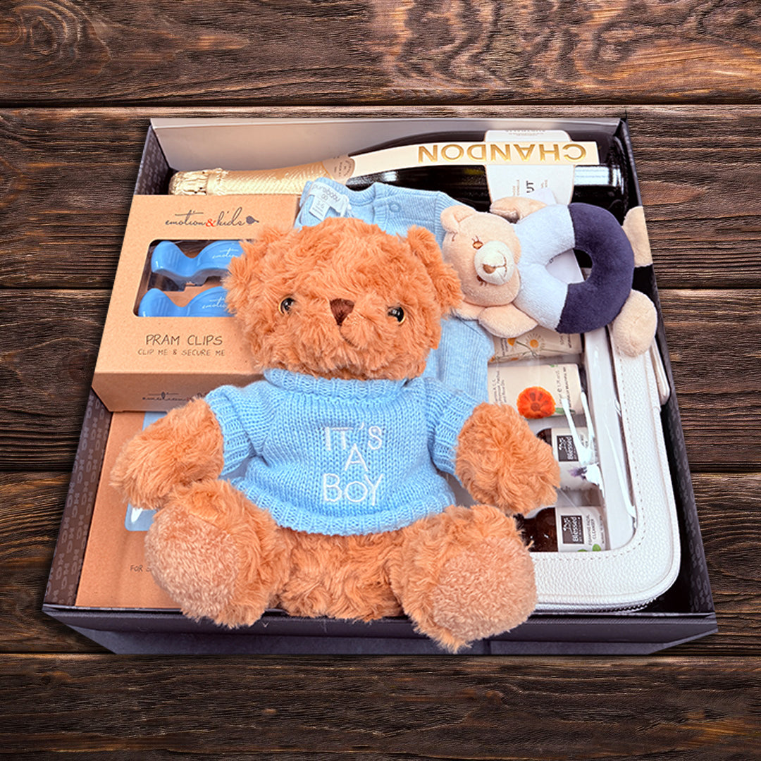 Gender Reveal Baby Boy Hamper - Baby Gifts Australia