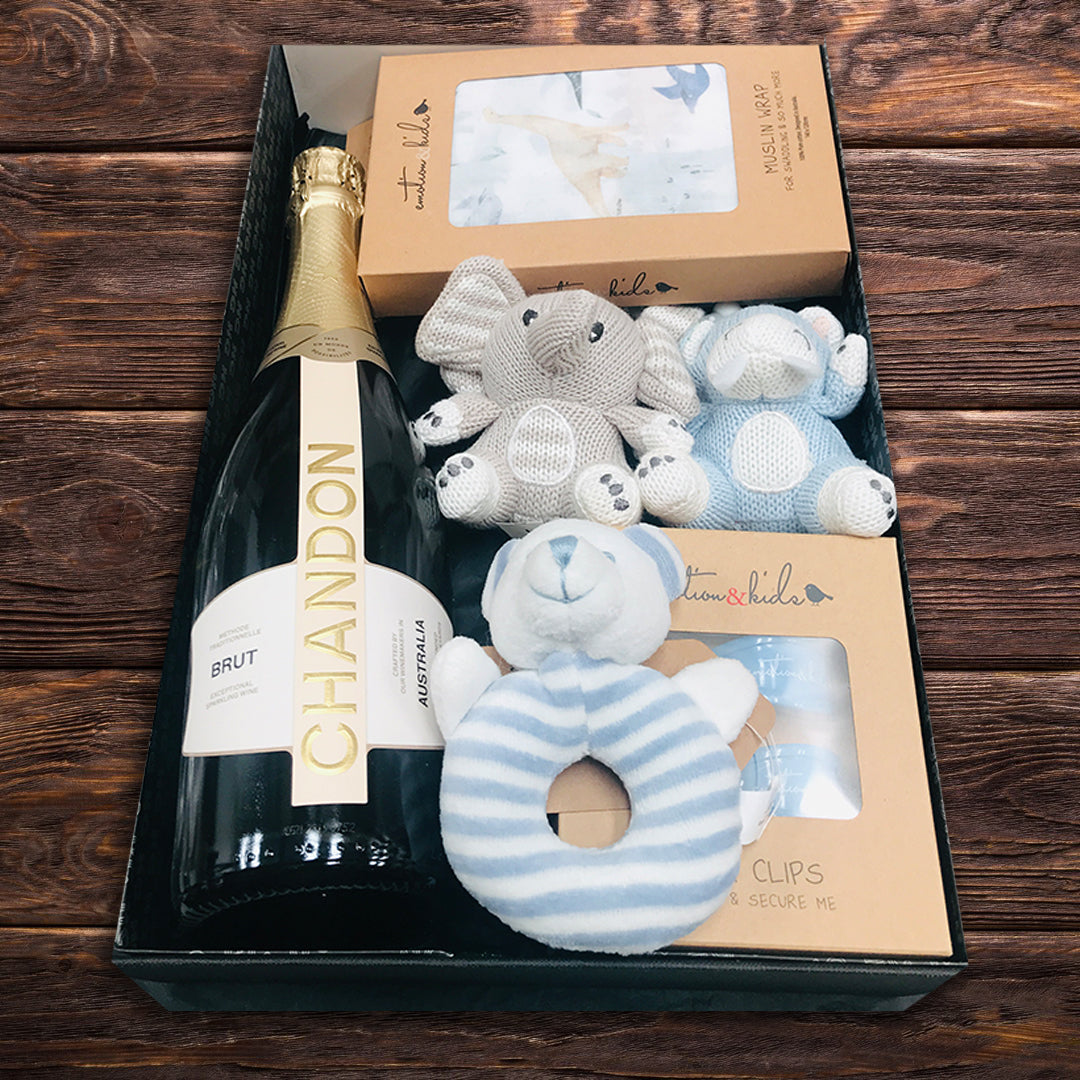 Blue Bubble and Rattle Baby Shower Gift - Baby Gifts Australia