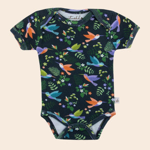 Hummingbirds Short Sleeve Bodysuit - Baby Gifts Australia