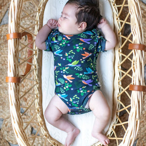 Hummingbirds Short Sleeve Bodysuit - Baby Gifts Australia