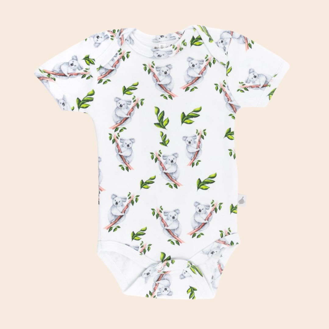 Koala Organic Cotton Short Sleeve Bodysuit - Baby Gifts Australia