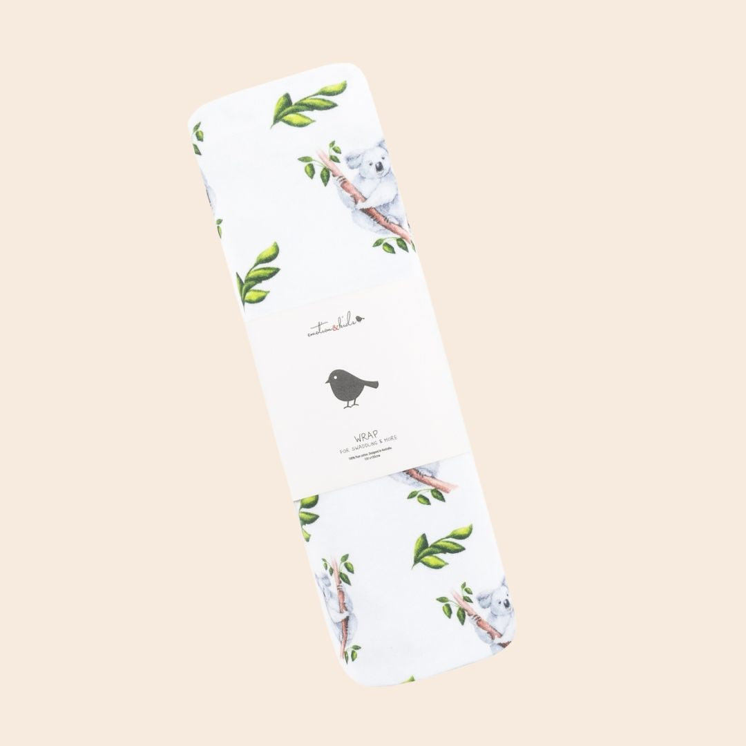 Koala Organic Cotton Wrap - Baby Gifts Australia