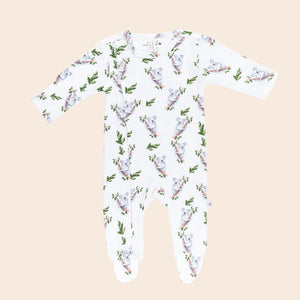 Koala Organic Sotton Zip Outfit with Feet - Baby Gifts Australia