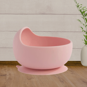Living Textiles Silicone Bowl in Light Pink - Baby Gifts Australia