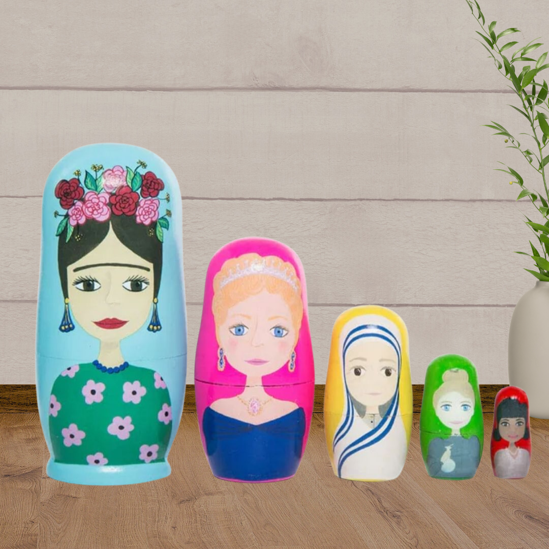Marmalade Lion Babushka Nesting Doll - Inspiration Women of the World - Baby Gifts Australia