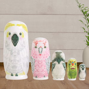 Marmalade Lion Babushka Nesting Dolls - Australian Bird - Baby Gifts Australia