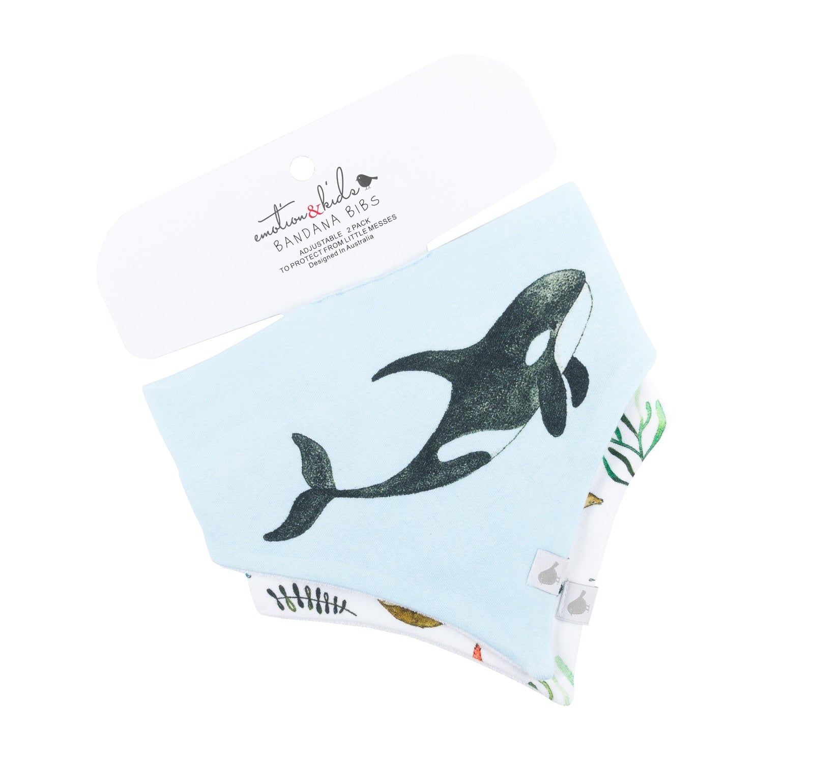 Emotion & Kids Under The Sea Organic Cotton Bandana Bibs - 2 Pack