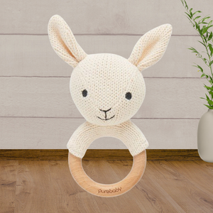 Pure Baby Lake Rabbit Ear Teether - Baby Gifts Australia