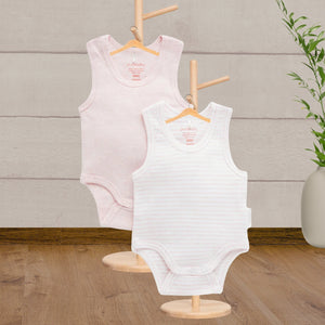 Pure Baby Basics pink rib short sleeve bodysuit - Baby Gifts Australia