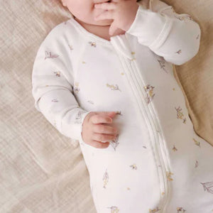 Pure Baby Essentials Vanilla Wattle Bee Zip Growsuit - Baby Gifts Australia