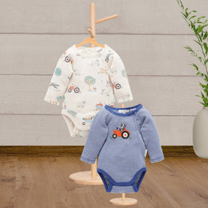 Pure Baby Herding Sheep Print Body Suit 2 Pack - Baby Gifts Australia