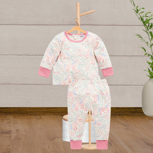 Pure Baby Unicorn Meadows L/S Textured PJ Set - Baby Gifts Australia