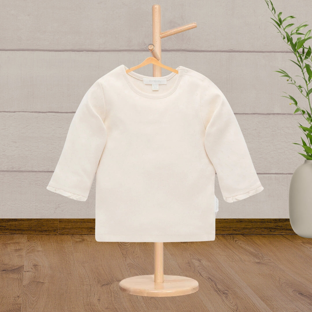 Pure Baby Cream Rib Layering Top - Baby Gifts Australia
