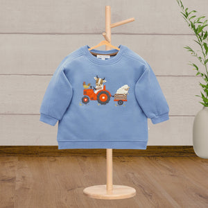 Pure Baby Bluestone Tractor Windcheater - Baby Gifts Australia