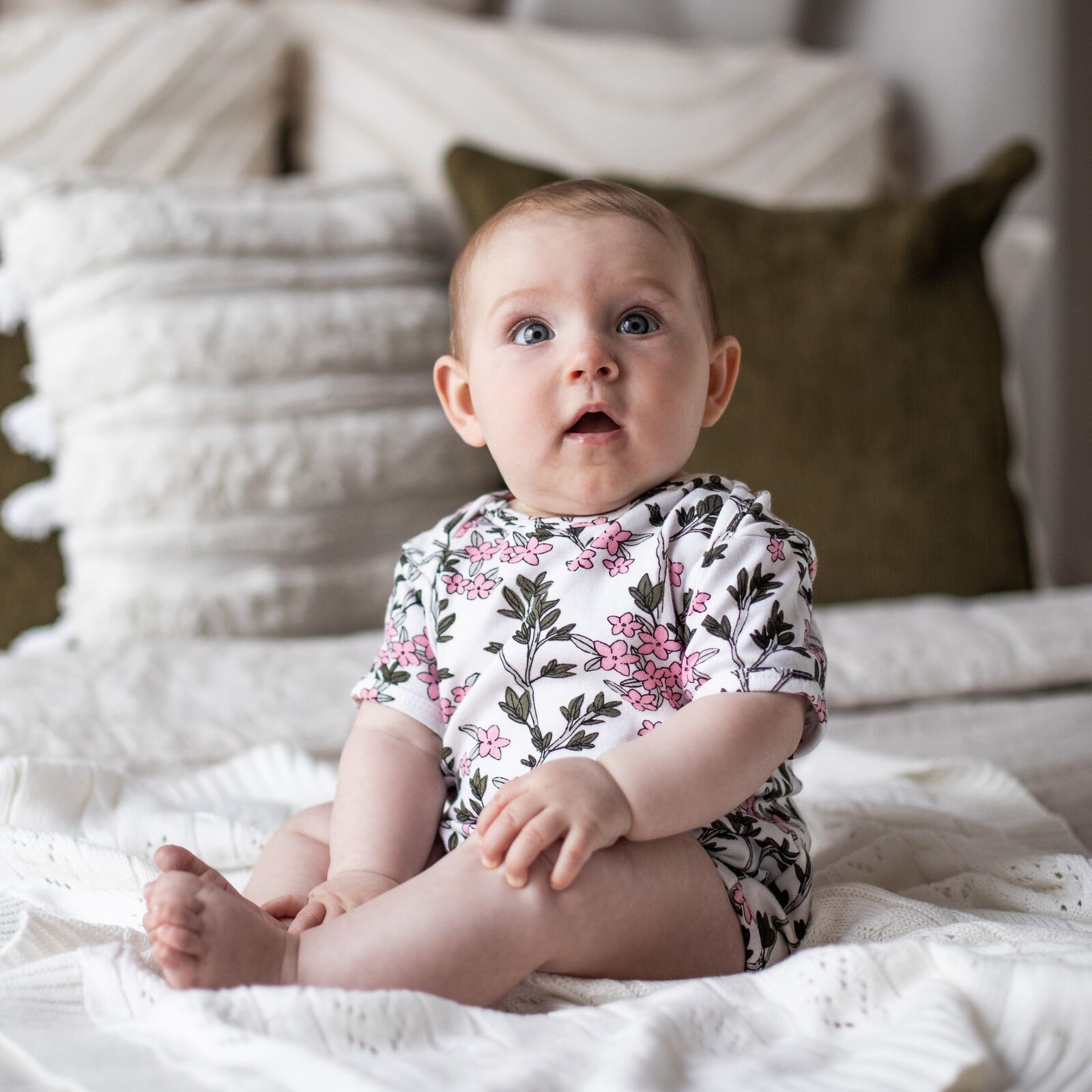Emotion & Kids Messy Wild Flowers Short Sleeve Bodysuit