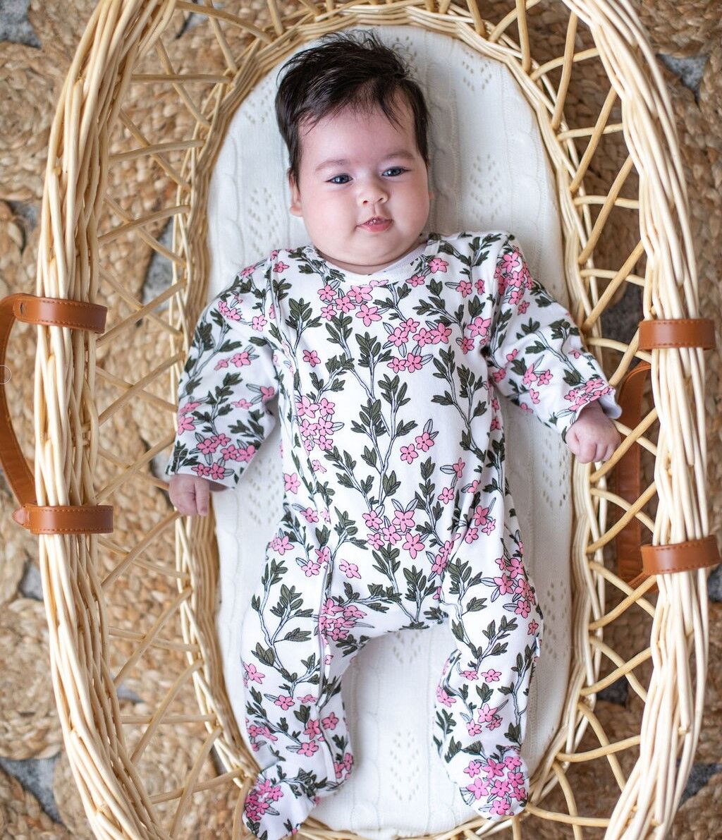 Emotion & Kids Messy Wild Flowers Zip & Feet Outfit