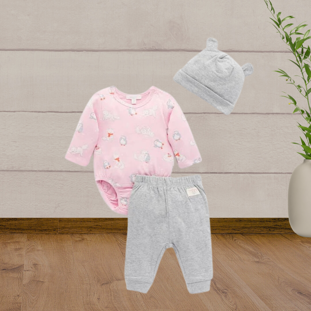 Pure Baby Frolicking Foxes Gift Set - Baby Gifts Australia