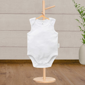 Pure Baby Essentials White Singlet Bodysuit - Baby Gifts Australia